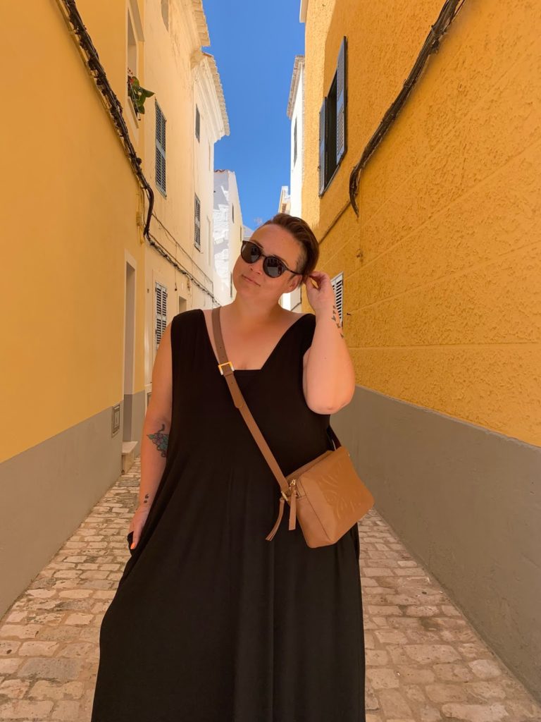 Plus Size woman in black dress